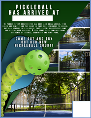 Flyer for Pickle ball Arrival